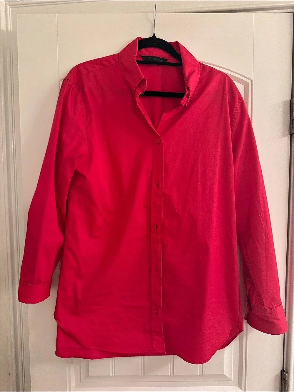 Zara Button Down Shirt in Pink Size Medium Like New